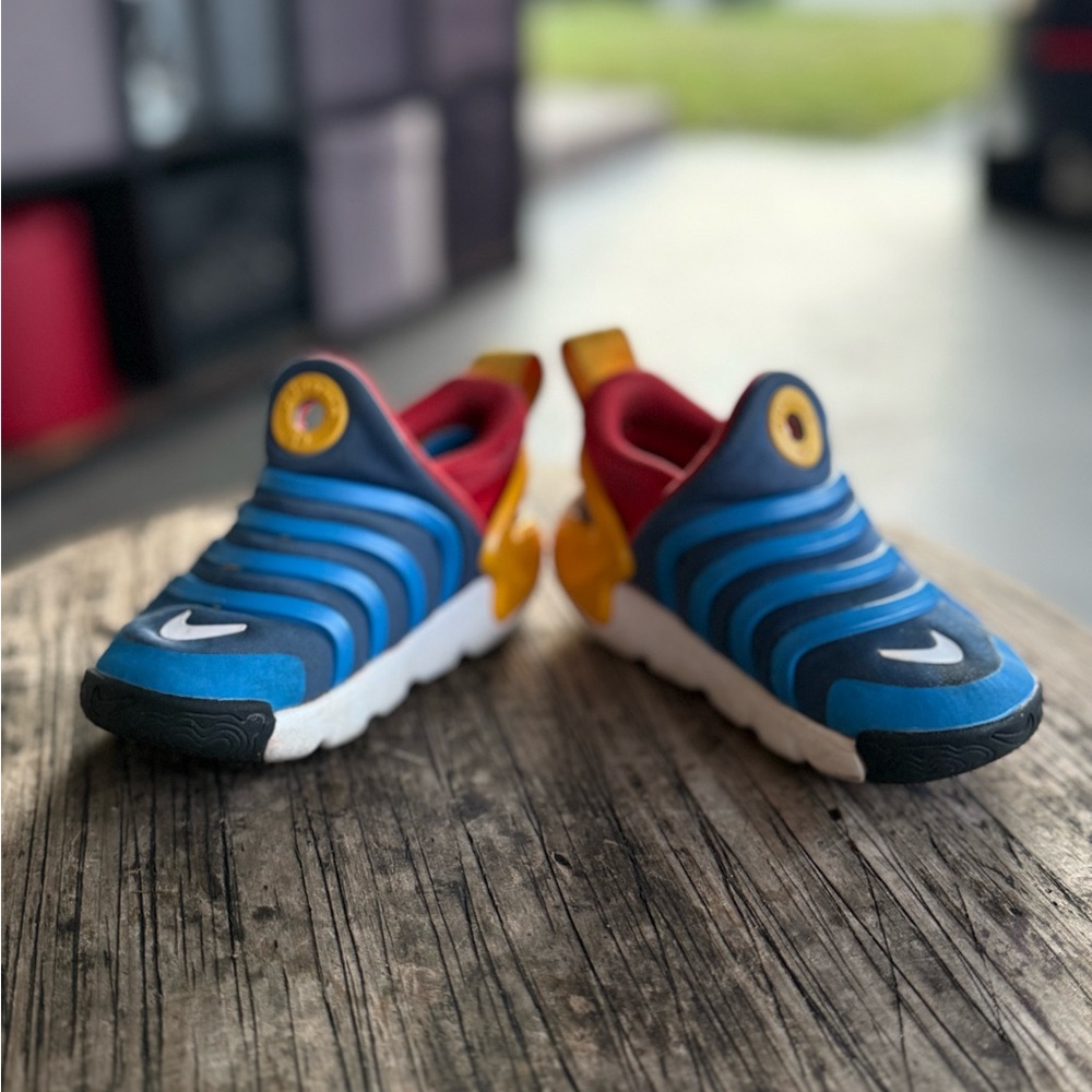 Kids Blue and Red Slip-On Shoes